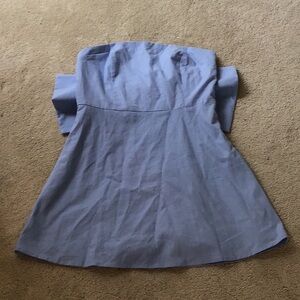 Strapless Blue Dress